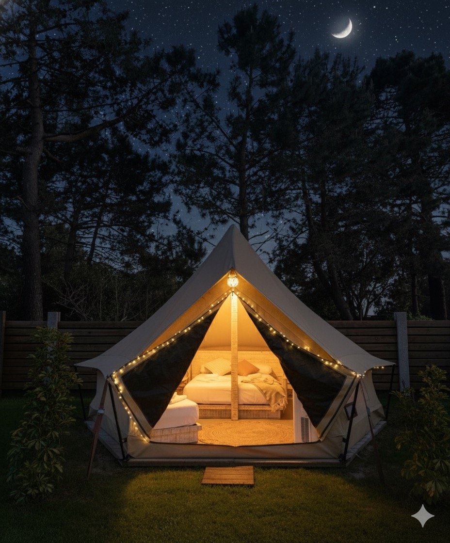 Glamping Sierra del Segura Riópar — exterior tienda de lujo en naturaleza